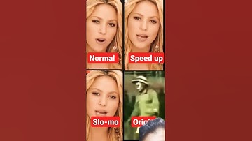 Thumbnail of waka waka song speed normal and slo-mo #shorts #india