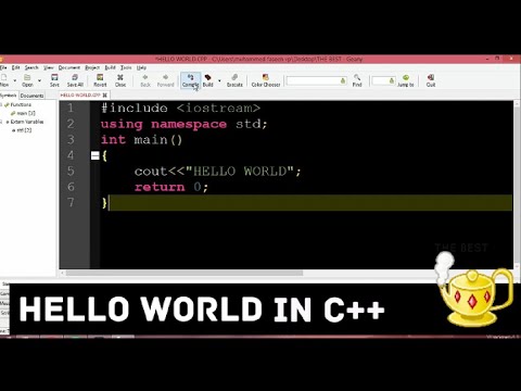 C++ Hello World Program | c++ | Geany | the dark century