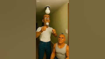 Changing a Bulb… Electro FAIL!! ⚡😂 #brainrot #tungtungtungsahur  #funny #trend #meme #ai