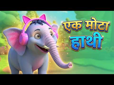 🐘 Ek Mota Hathi | एक मोटा हाथी | Hindi Rhymes for Children 🐘