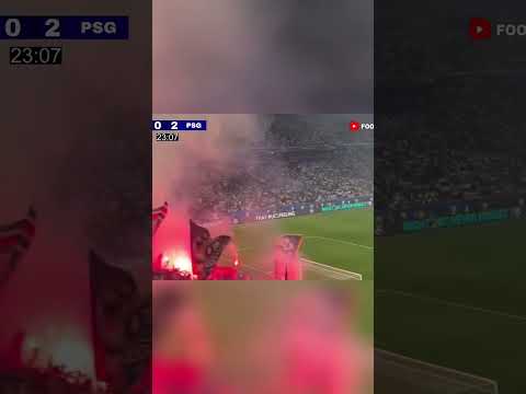 ¡Inter vs. PSG! ¡Locura de los fans y bengalas rojas en el estadio!