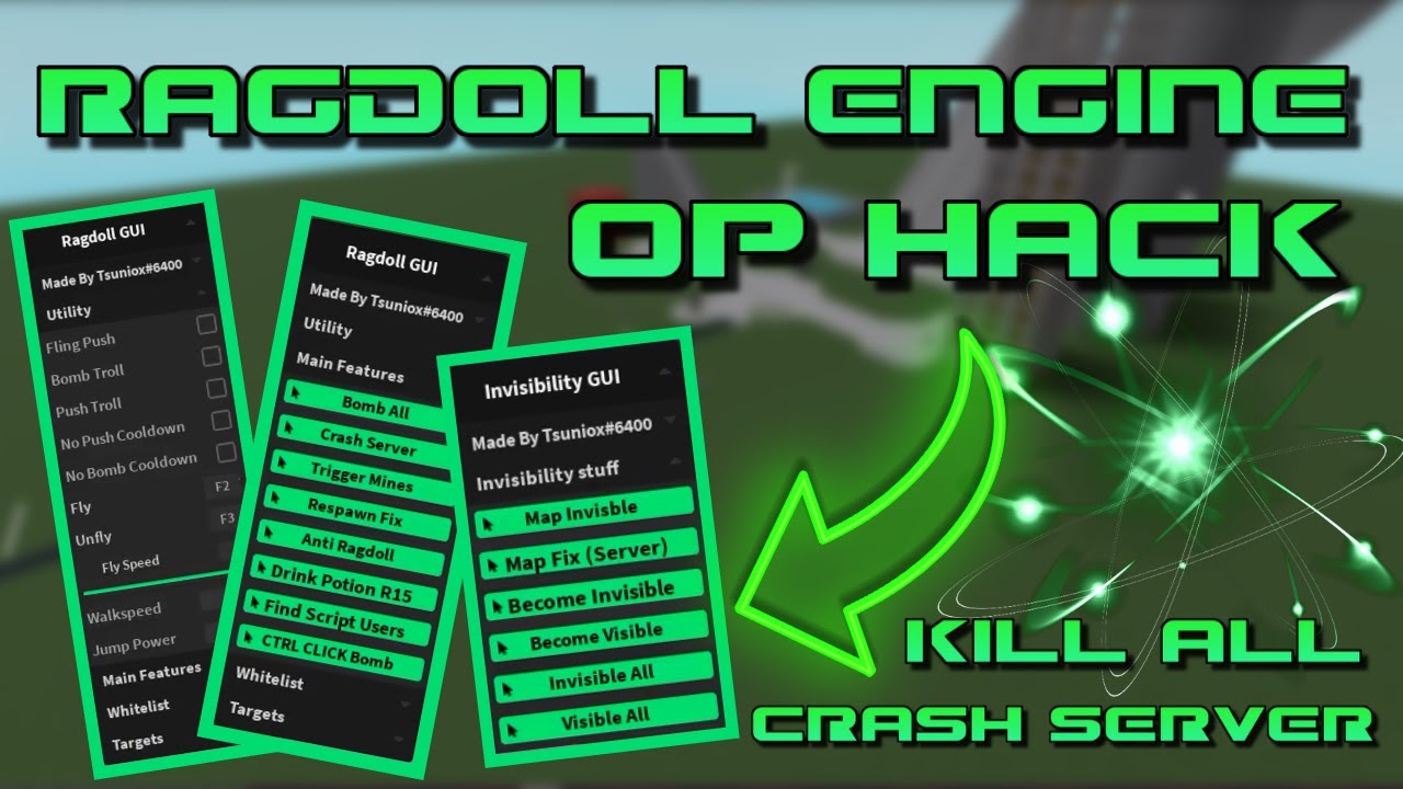 Updated New Ragdoll Engine Hack Script Crash Server Bomb Kill All Op Youtube - roblox exploit ragdoll engine