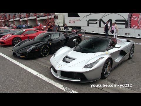 Ferrari LaFerrari and Enzo on track at Spa Francorchamps