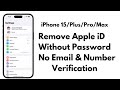 How To Remove Apple iD From iPhone Without Password ! iPhone 15/Plus/Pro/Max Remove Apple iD  2024