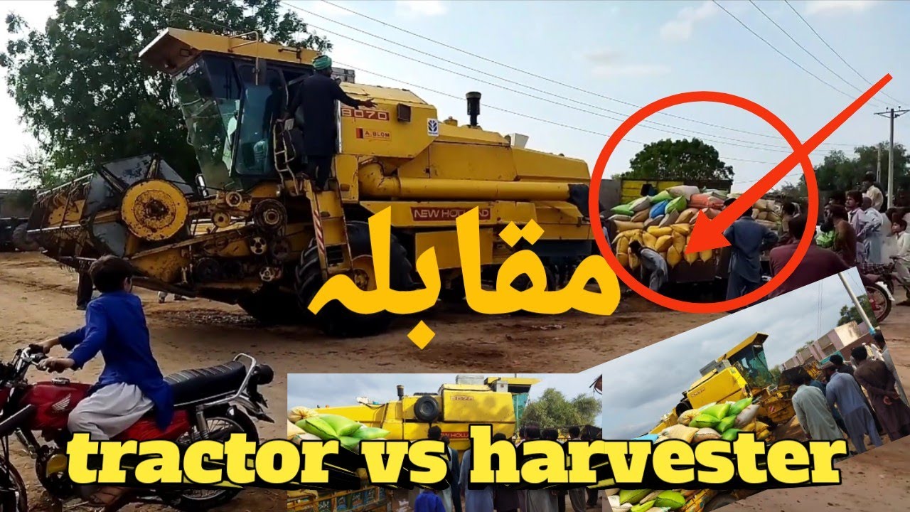 tractor vs harvester competition YouTube