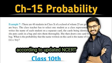 Example 7 Probability Class 10 | Chapter 15 Probability Class 10 | Examples of Probability Class 10
