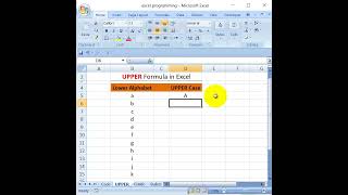 UPPER Formula in Excel | #onlineacademy | #excel | #shortvideo