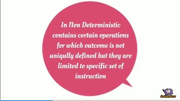 Deterministic and Don Deterministic algorithm