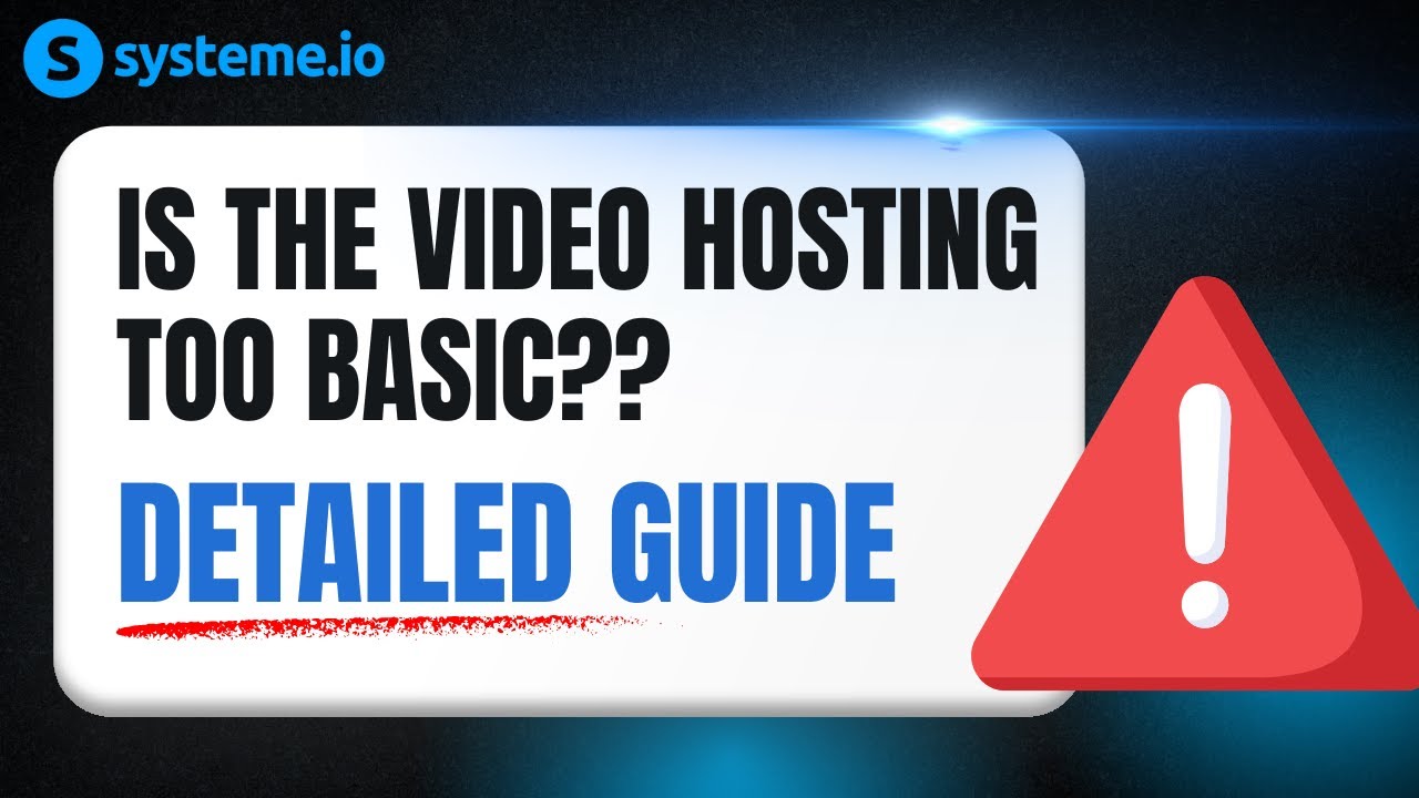 How to Host Videos on Systeme.io - The Full Process + A Warning