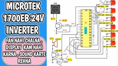 Microtek 1700EB 24V omvormer paneelsectie. Oververhittingsprobleem (ventilator) Geluidsprobleem (...