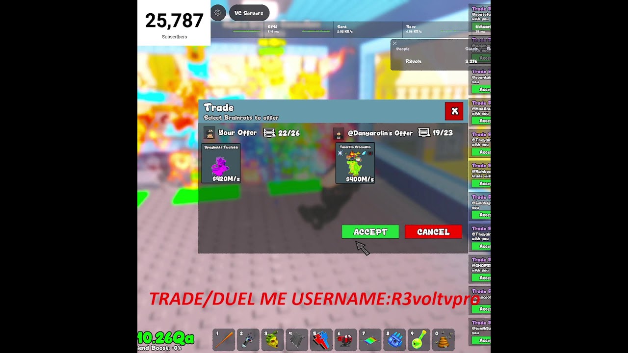 Steal a Brainrot Trading & Duel in Roblox | R3-VOLT