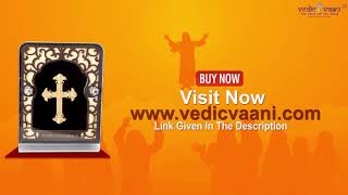 Cross The Symbol of Jesus in Desktop Frame in 24K Pure Swiss Gold Touch