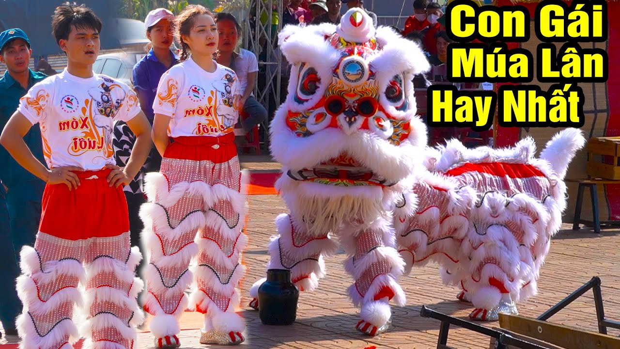 Múa Lân Hay Nhất 2023 Con Gái Múa Lân Cực Đỉnh - Lân Say Rượu - LSR Xóm Lưới