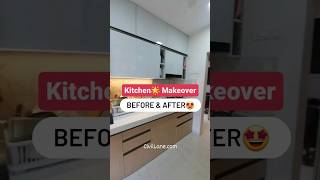 Kitchen Makeover Before &amp; After #kitchenmakeover #kitcheninterior #trendingshorts