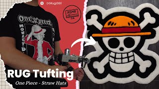 ASMR Rug Tufting | One Piece Straw Hat (Start To Finish)