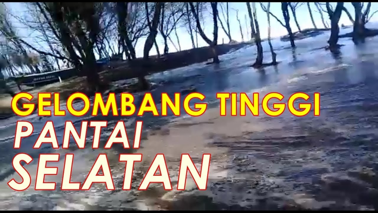 Video Gelombang Tinggi Di Pantai Selatan Jawa Juli 2018 Air Laut Meluap