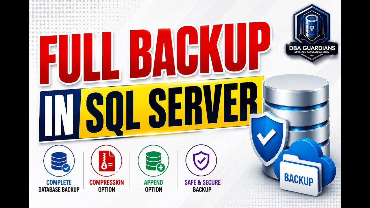 Full Backup in Sql Server | Explained Step by Step | Real-Time DBA ...