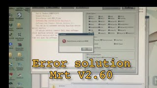 Mrt v2.60 error solution