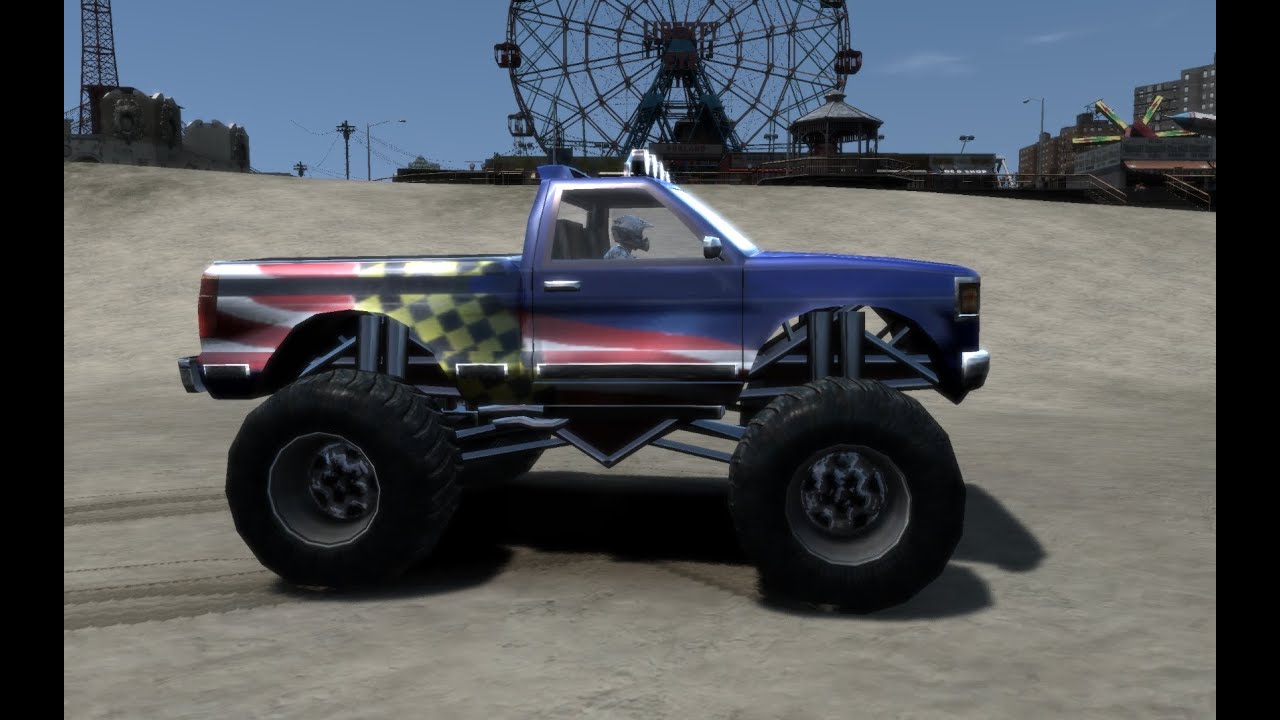 GRAND THEFT AUTO IV GTA SA MONSTER TRUCK CRASH TESTING HD