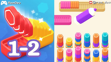 Pencil Stack Color Sort Level 1 & 2 Challenge: Can You Solve It?