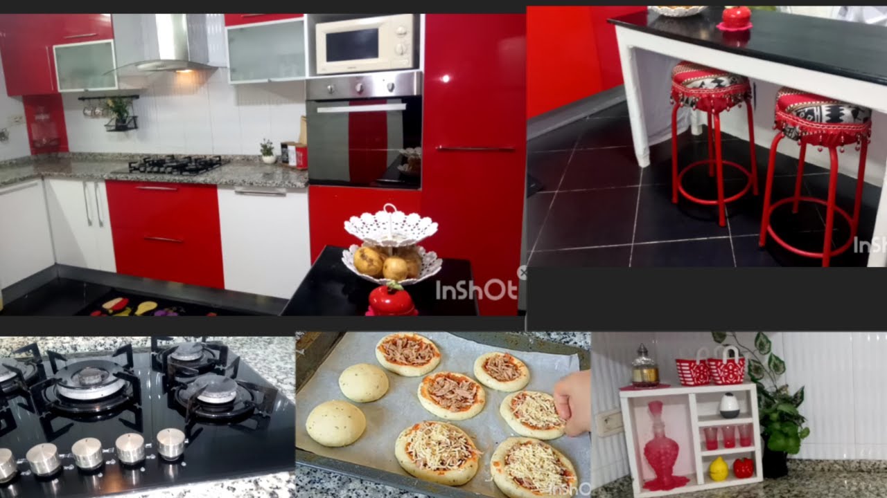 جولة صغيرة في مطبخي🍔روتين من احلى الروتينات ❤️طريقة ذكية لتنظيف المطبخ خف لف