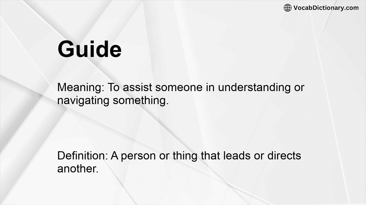 Guide Meaning