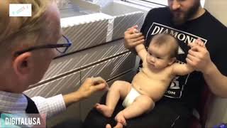 Adorable Doctor Distract Baby From Shorts with Goofy Song