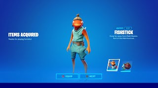 How To Get Fishstick Skin NOW In Fortnite (Out In The Item shop Fishstick Skin) Now Fishstick Skin