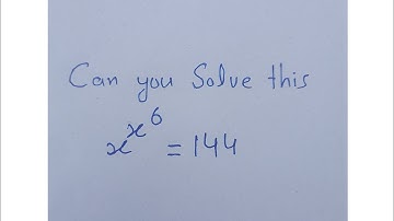 Math Olympiad Question x^x^6=144 | Quick Trick || #maths #olympiad