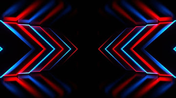 Corridor with Red and Blue Neon Arrows Background VJ Loop in 4K