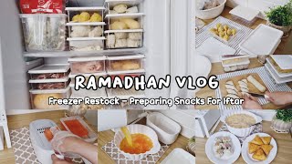 RAMADHAN VLOG | FREEZER RESTOCK | Preparing Snacks for Iftar | Menyiapkan Takjil untuk Berbuka Puasa