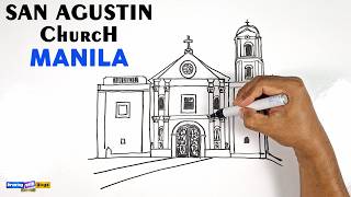 ✅ Learn to draw the Catholic Church ⛪ of San Agustin in Manila 🇵🇭