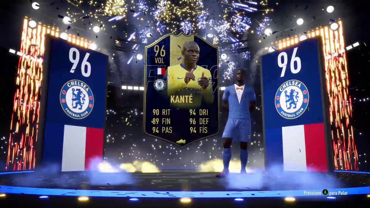 PACKING KANTÉ 96 TOTY! (TIREI O KANTÉ 96 TOTY) - NO COLINHO DA EA!!