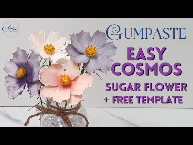 Easy Gumpaste Cosmos Flower Beginner