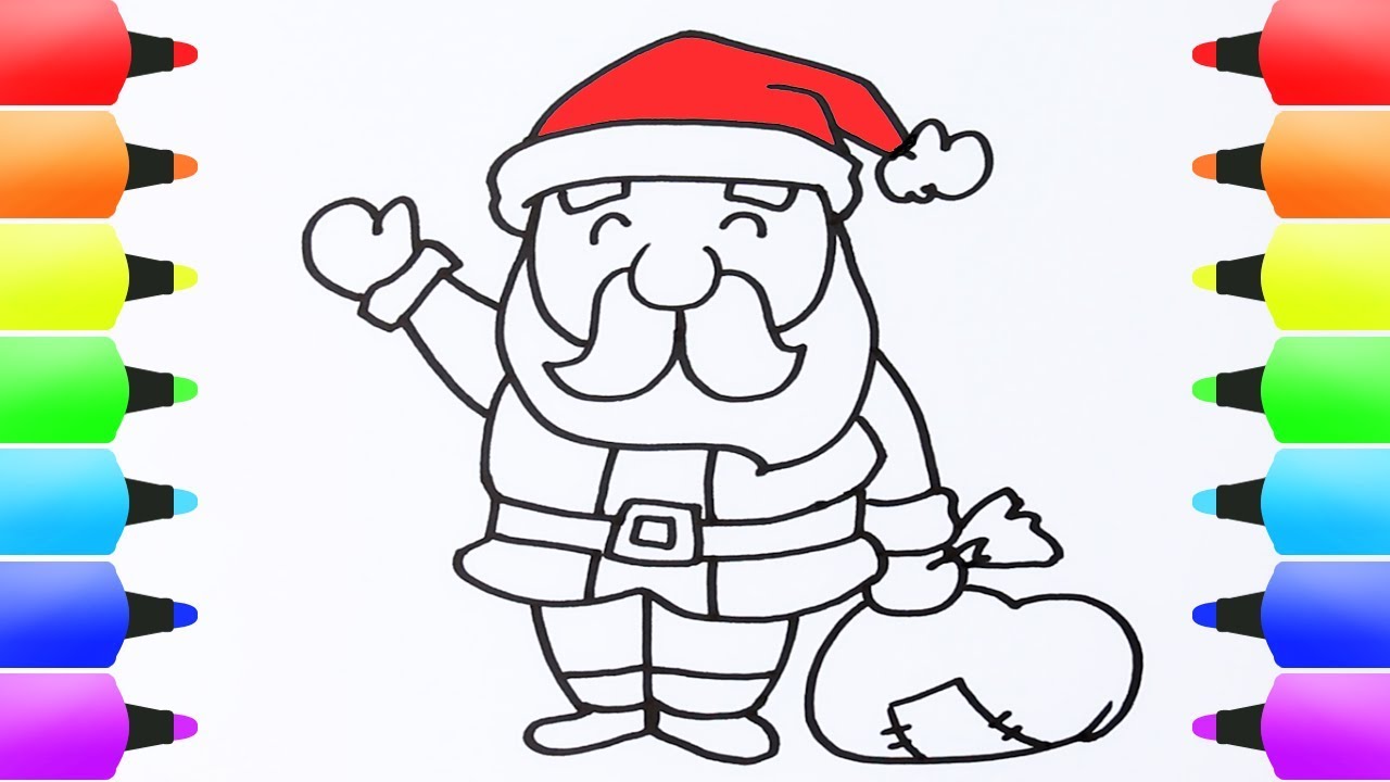 How To Draw Santa Claus Step By Step Easy Christmas Art For Kids