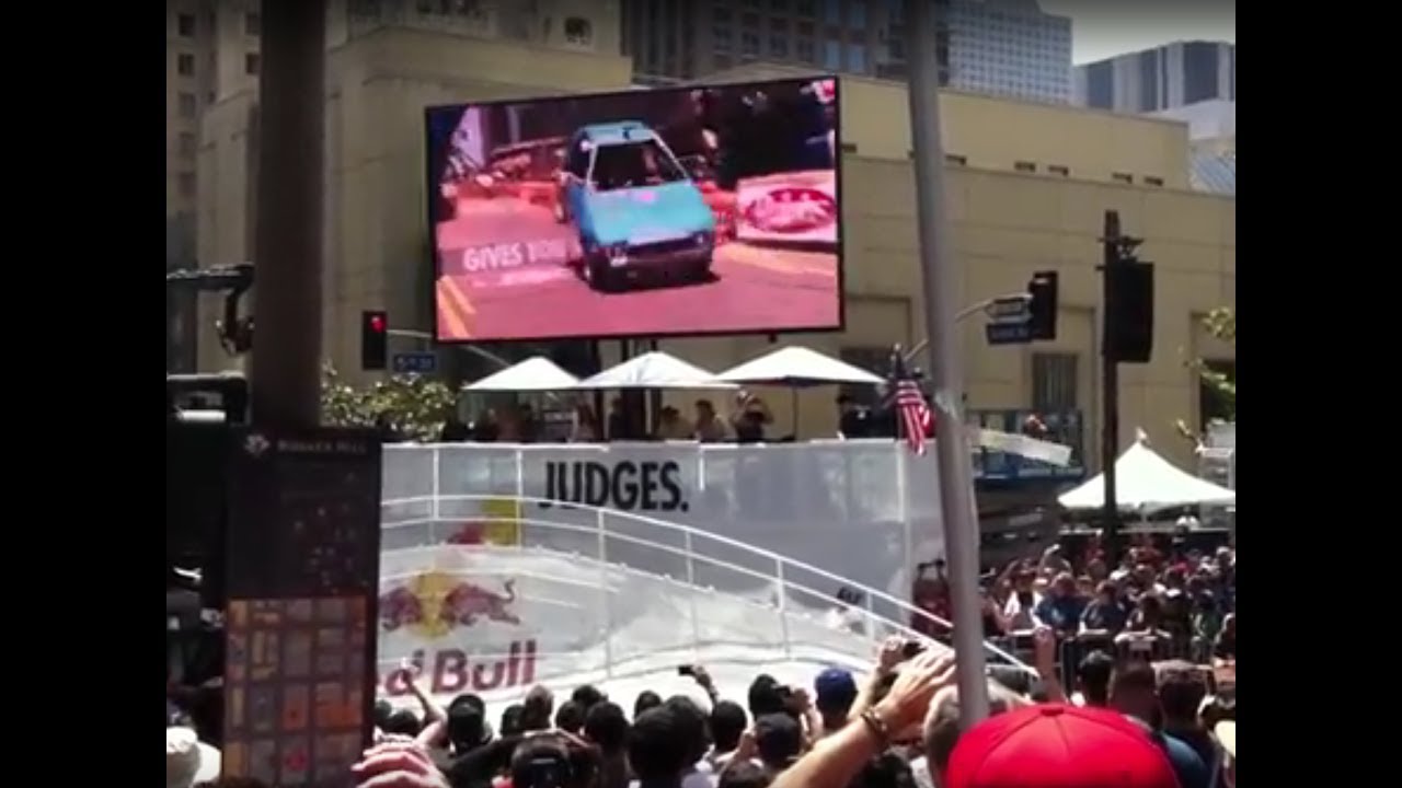 Waynes World Mirth Mobile takes a Crash & Burn in Downtown Los Angeles