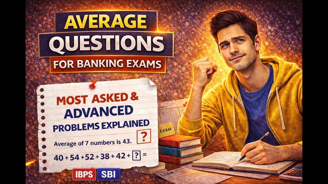 Average Questions for Banking Exams | Complete Concept + Most Asked ...