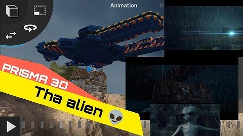 the alien 👽 animation video in  prisma 3D kinemaster