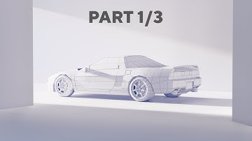 Modeling Low Poly Car - Acura NSX - Part 1/3 - Blender 2.8 Timelapse
