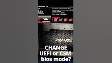 HOW TO CHANGE BIOS MODE UEFI OR CSM FOR MSI MOTHERBOARD #gaming
