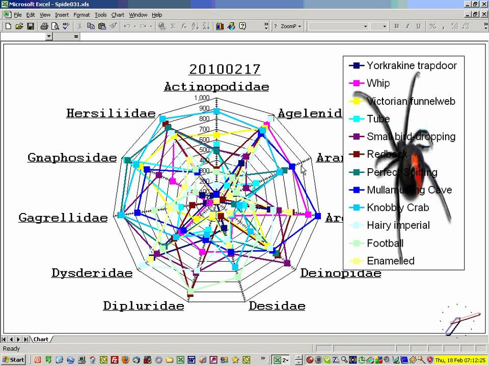 Диаграмма паутина в excel
