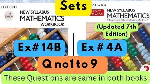 Oxford Mathematics 2, D2, NSM, Ch#2, Sets, Exercise no 14B, Q no 1to 9, #igcse #olevels #8thclass