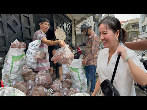Hồng Loan ăn cơm vội ra bán “giải cứu” 5 tấn khoai lang tại nhà