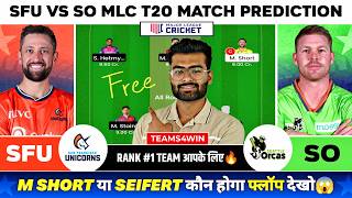 SFU vs SO Dream11 Team, SFU vs SO Dream11 Prediction, San Francisco Unicor vs Seattle Orcas MLC Team screenshot 5