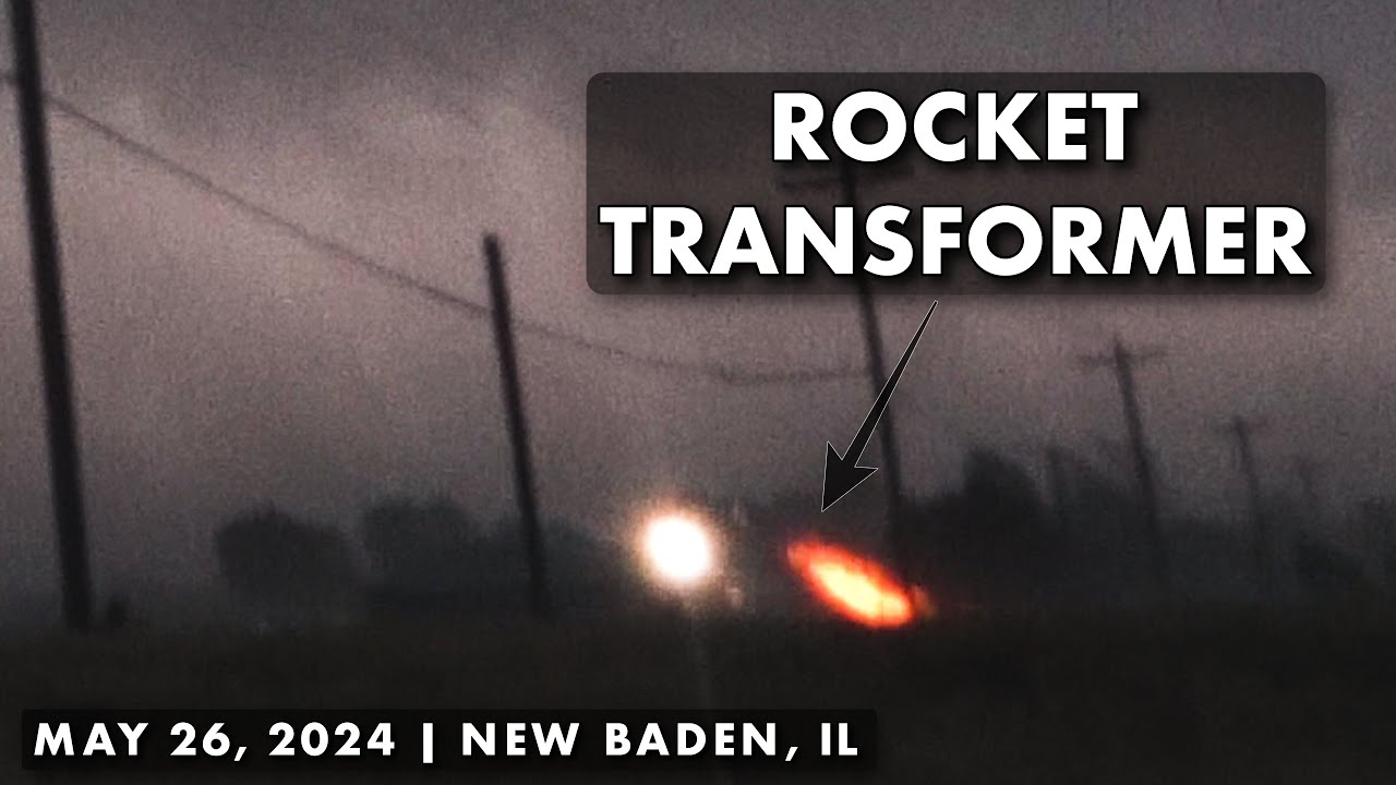 Close-Range Tornado at New Baden, IL w/ Rocket Transformer | May 26th, 2024