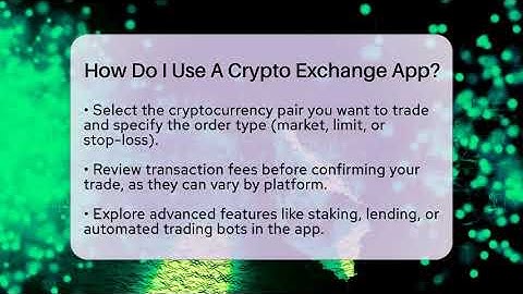 How Do I Use A Crypto Exchange App? - CryptoBasics360.com