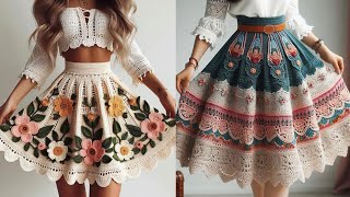 Beautiful Crochet Skirt Style😍Share ideas #crochet #knitted #wool #clothing #viralvideo #diy #reels screenshot 1