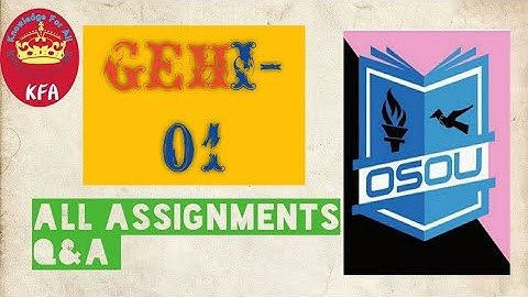 GEHI-01 || All Q &A in one video || OSOU sambalpur