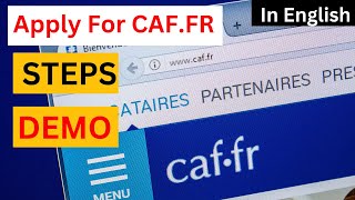 How To Apply For CAF in English | Live Demonstration Video For Applying CAF | CAF In France screenshot 1