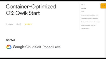 Container-Optimized OS: Qwik Start Qwiklabs